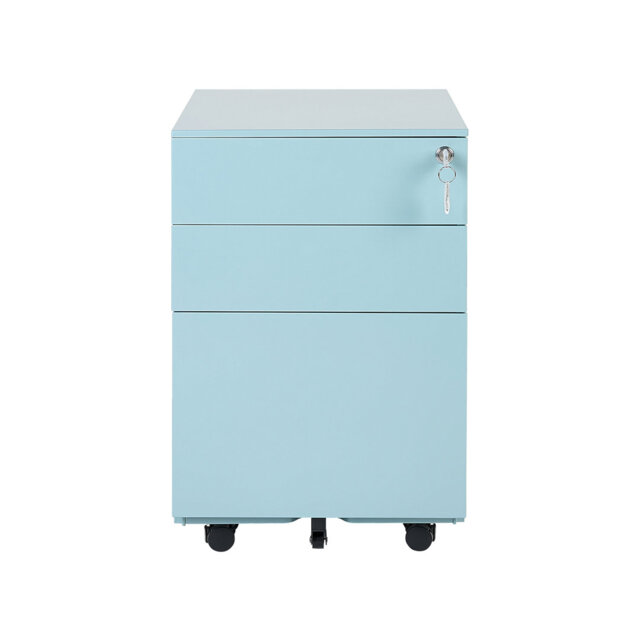 Lakeithia 39cm Wide 3 -Drawer Mobile Steel File Cabinet