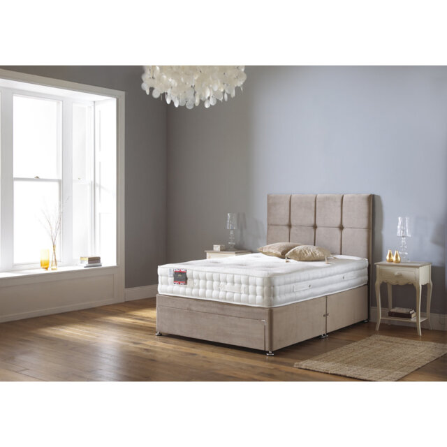 Arlette Upholstered UK Double - DE 135 X 190 Cm Bed with Mattress