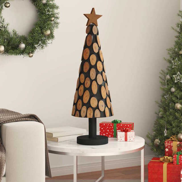 Christmas Tree with Stand Brown Solid teak wood