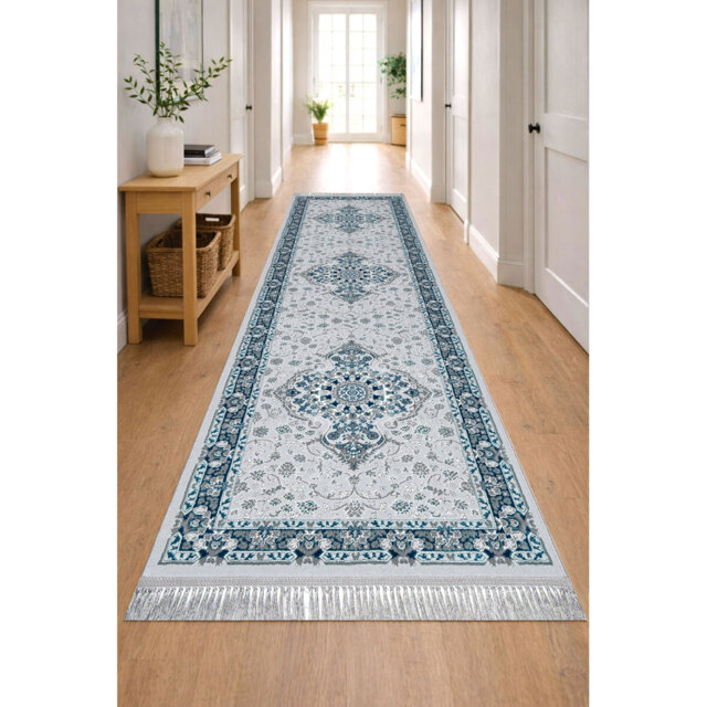 Rectangle Floral Flatweave Berber Indoor / Outdoor Area Rug