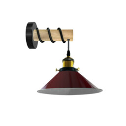 Retro Vintage Industrial Wood Wall Sconce Light Loft Modern Lamp Light Fixture