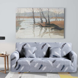 1-Piece Fit Stretch Sofa Cover, Sofa Slipcover Elastic Fabric Printed Pattern Chair Loveseat Couch Settee Sofa Covers Universal Fitted Furniture Cover