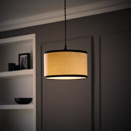 15cm H Linen Blend Drum Lamp Shade ( Slip-On )