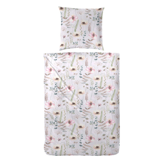 Kurie Cotton Floral Duvet Cover Set with Pillow Shams Included