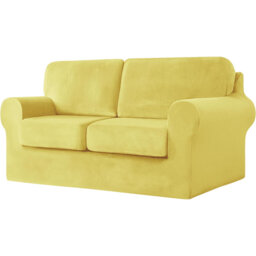 Sofa Cover With Separate Seat Cushions And Backrests Stretch Velvet Sofa Slipcover Couch Covers Furniture Protector Split Combined (Large 3-Seat Set 5