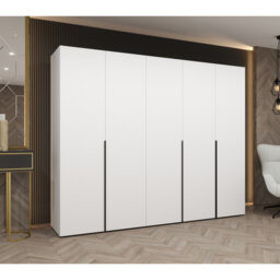 Betzhy 5 Door Laminate Board Wardrobe