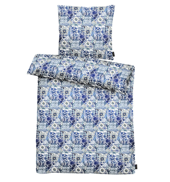 Issabella Blue/Grey Modern & Contemporary Duvet Cover Set