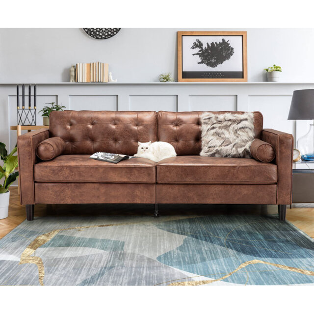 Carsdale 4 Seater Faux Leather Sofa