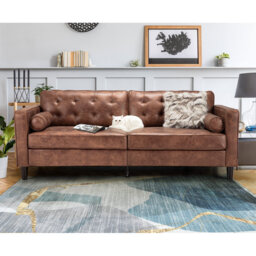 Carsdale 4 Seater Faux Leather Sofa
