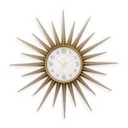 Acctim Stella Wall Clock Sunburst StarBurst Quartz Retro Spoke Sprayed 43cm