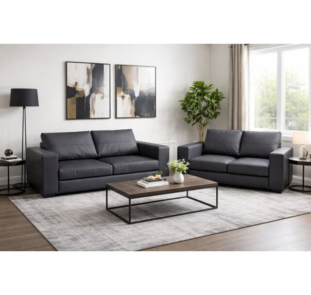 Bogoslav Faux Leather Living Room Set