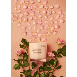 Pink Rose Scented Jar Candle
