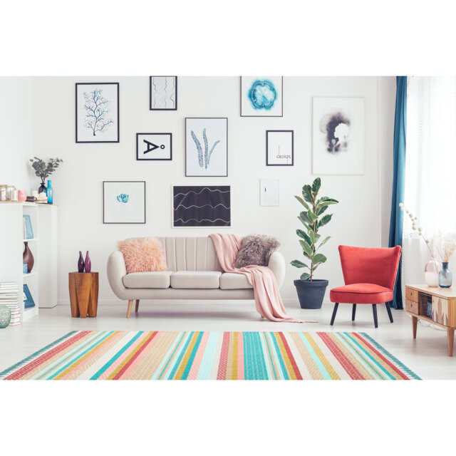 Aztec Striped Area Rug