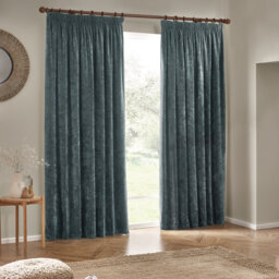 Heavy Chenille Room Darkening Pencil Pleat Curtains