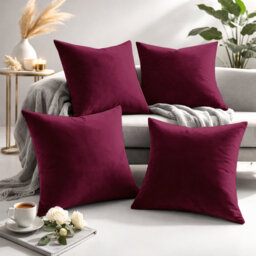 Square Scatter Velvet Cushion Cover ( Set of 4 )
