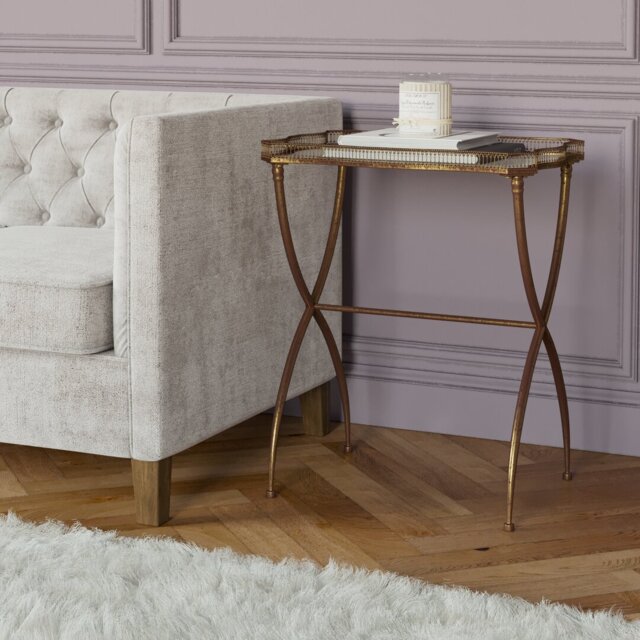 Azore Tray Top Cross Legs End Table