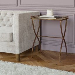 Azore Tray Top Cross Legs End Table