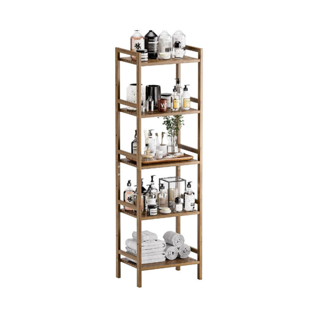 142cm H x 45cm W Bamboo / Rattan Bookcase