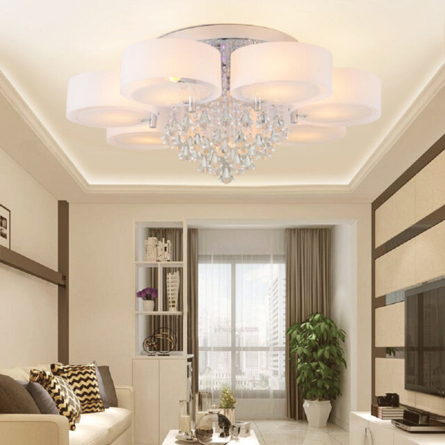 Mccarley 7-Light 90cm LED Semi Flush Mount