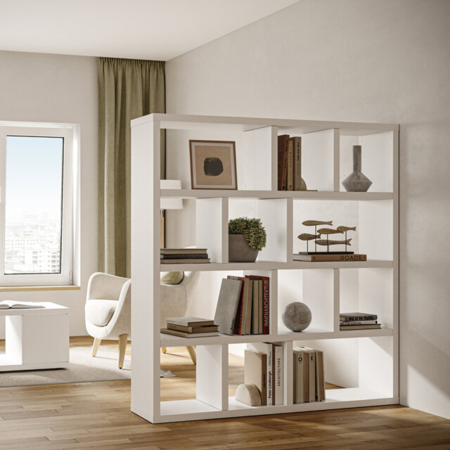 Sighfrith 159Cm H x 150Cm W Geometric Bookcase