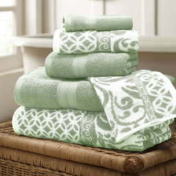100% Cotton Bath Towels - Set of 6