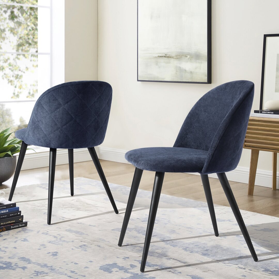 Alto Upholstered Dining Chair in Dark Grey in Black by Wayfair