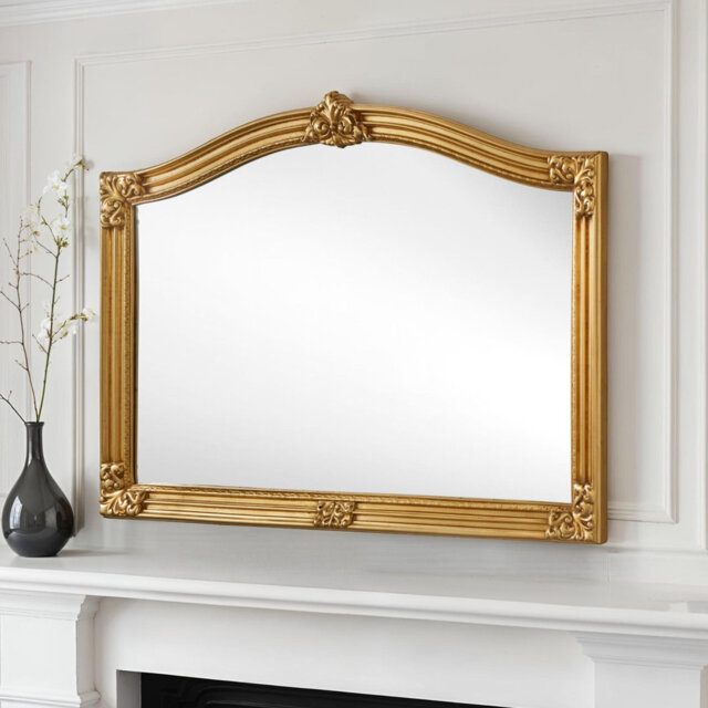 Kernberry Carved Arched Overmantle Accent Mirror