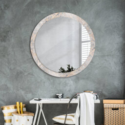 Huldar Round Glass Framed Wall Mounted Accent Mirror