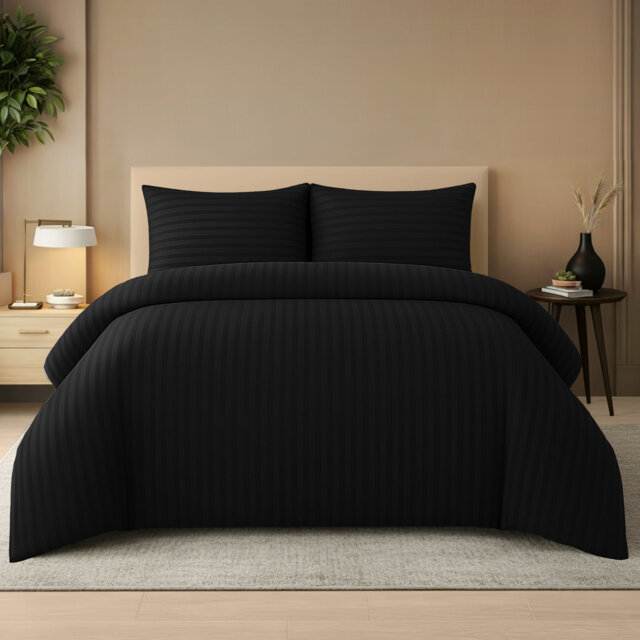 Premium Reversible Single Duvet Cover Set Pack of 2 Soft Microfiber Bedding with Zipper Closure, Corner Ties & Matching Pillowcase