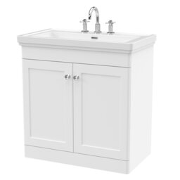 Classique 800mm Free-standing Single Bathroom Vanity with Vitreous China Vanity Top