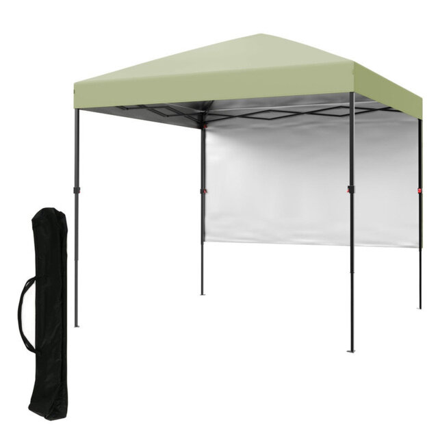 Pop Up Gazebo 2.5x2.5m (8x8ft) – Instant Canopy Tent with Sidewall, Waterproof & UV Protection, 3-Level Adjustable Height, Carry Bag & Anchors for Gar