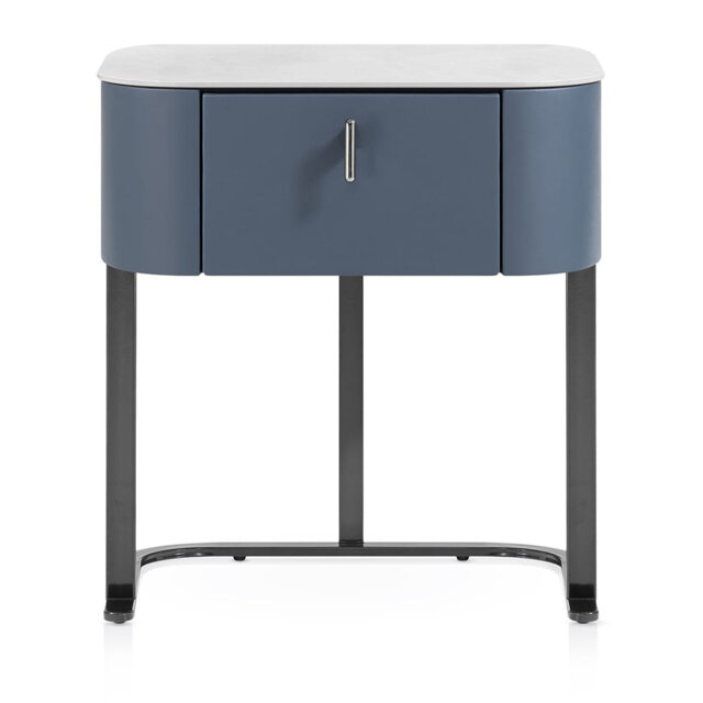47.5cm W Metal Bedside Table
