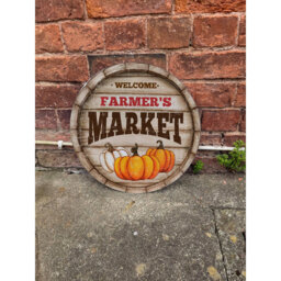 Farmers Market Circle Metal Wall DÃ©cor