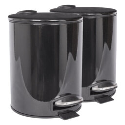 Harbour Housewares - Round Bathroom Pedal Bins