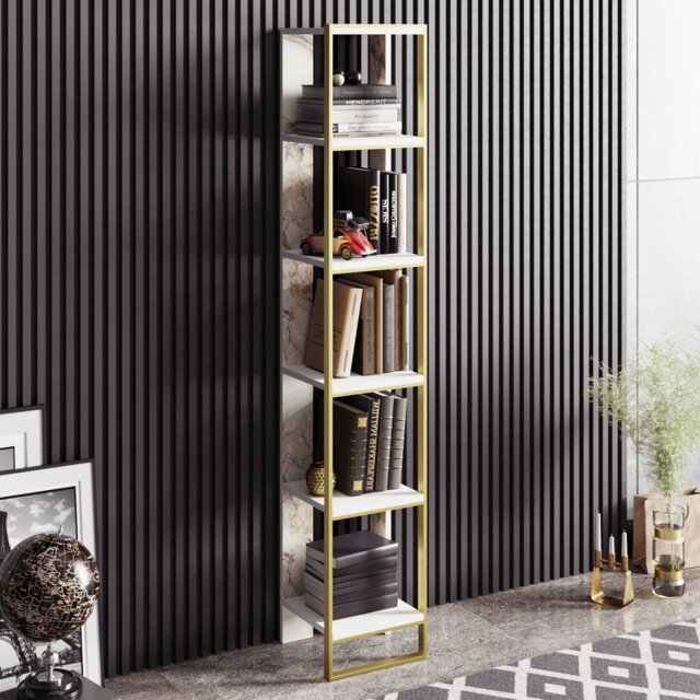 Polka 178.5cm H x 32.2cm W Stainless Steel Standard Bookcase