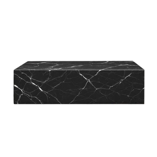 Genuine Marble Block Coffee Table - Nero Black Marble