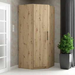 Charlsea Corner Wardrobe in Artisan Oak, 95 cm