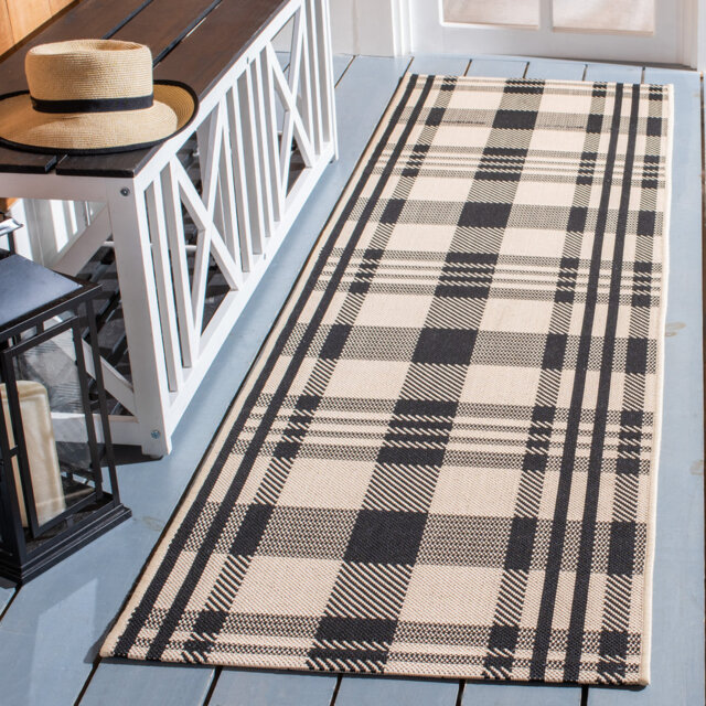 Andish Plaid Indoor / Outdoor Area Rug