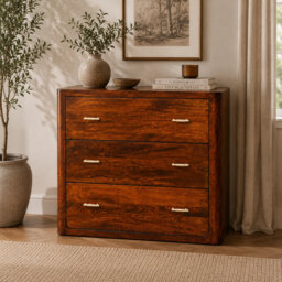 Canonbury Solid Wood 80cm W 3 - Drawer Chest of Drawers