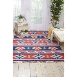 Baur Handmade Kilim Blue/Red Rug