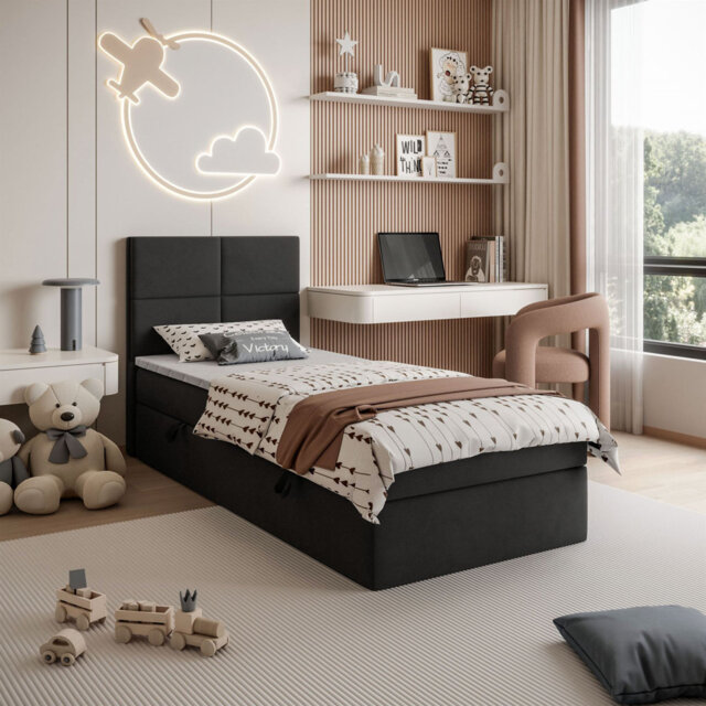 Upholstered Bed with Mattress