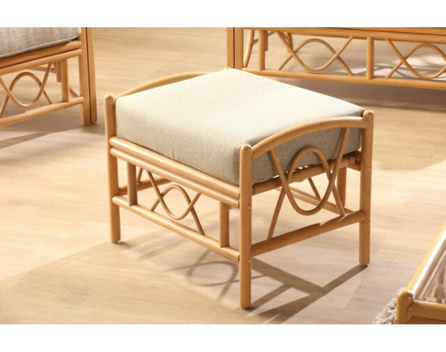 64cm Wide Solid Colour Footstool Ottoman