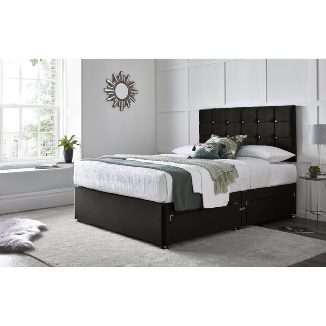 "Preetam Divan Bed with 24"" Headboard on Struts"