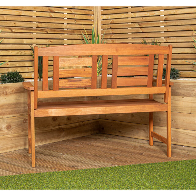 Abdulhadi Hawkshead 2 Seater Outdoor Wooden Garden Patio Bench
