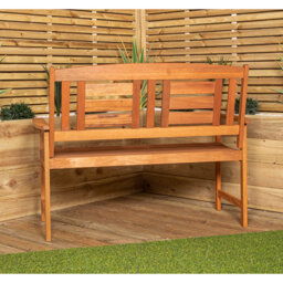 Abdulhadi Hawkshead 2 Seater Outdoor Wooden Garden Patio Bench