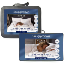 Luxurious Hotel Snuggledown Signature Goose Feather & Down Duvet 10.5 Tog All Year Summer & Winter Cotton Cover