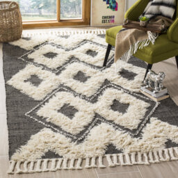 Isaacson Hand Knotted Black/White Rug