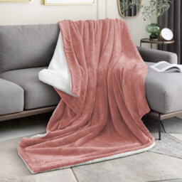 Formaran Sherpa Fleece Fur Thick Reversible Blanket Throw