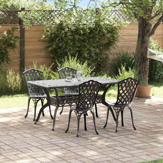Garden Dining Set Aluminium Furnishings Outdoor Terrace Furniture Table
