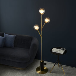 Damit 150cm Satin Brass Tree Floor Lamp